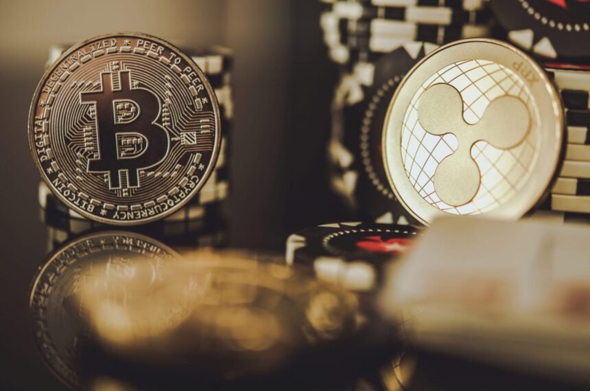 SOL cryptocurrency logo displayed on a glowing pedestal against a dramatic background with a steep red downtrend chart, illustrating the blockchain