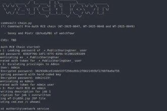 A Pre-Auth Exploit chain found in Commvault could allow remote code execution attacks