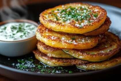 With creamy avocado dip, this high protein pancake makes a healthy breakfast recipe!